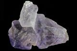 Lustrous Purple Cubic Fluorite Crystals - Morocco #80336-1